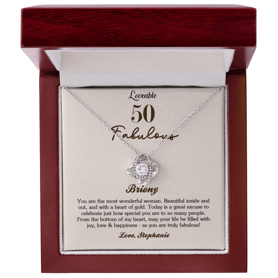 You Are The Most Wonderful Woman - Personalized Necklace - 50th Birthday Gift For Woman - Image 6