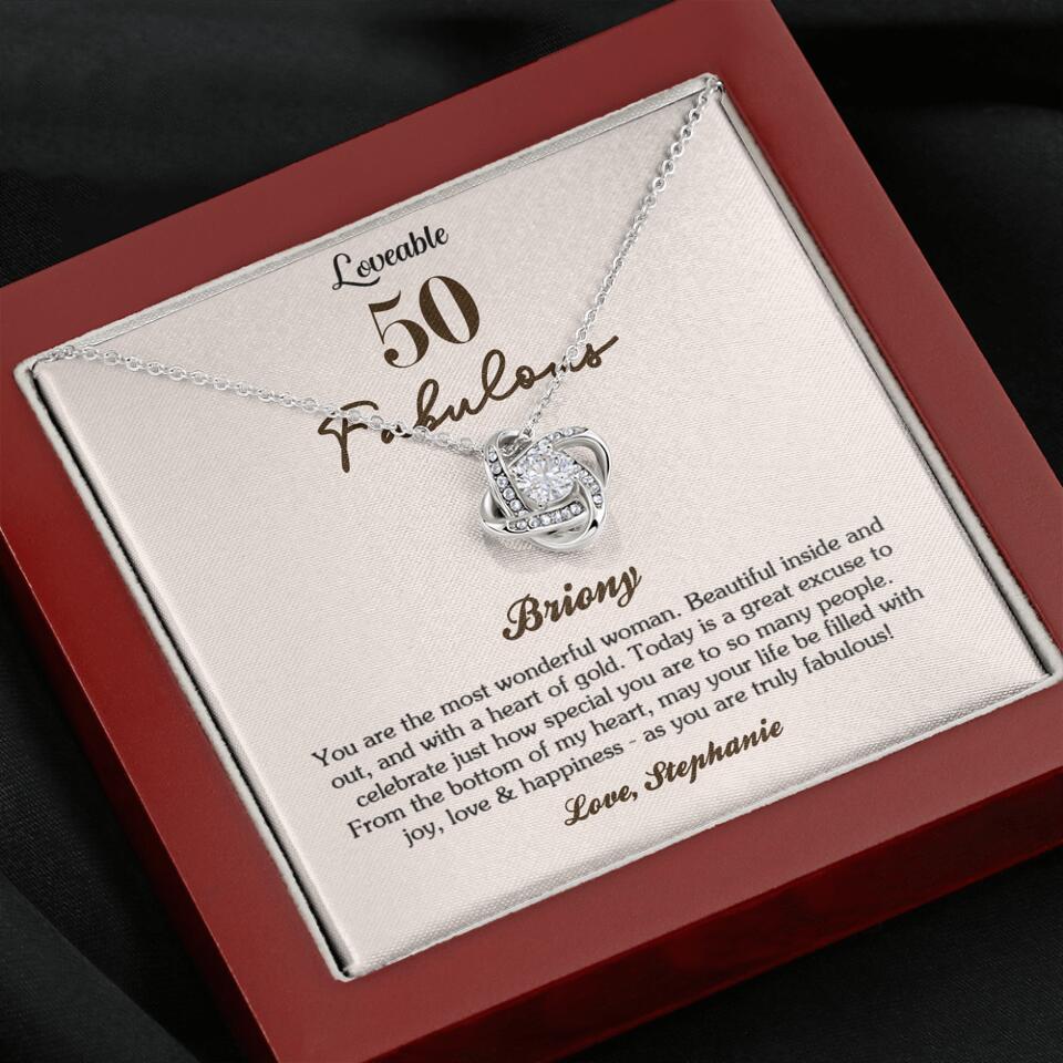 You Are The Most Wonderful Woman - Personalized Necklace - 50th Birthday Gift For Woman - Image 7