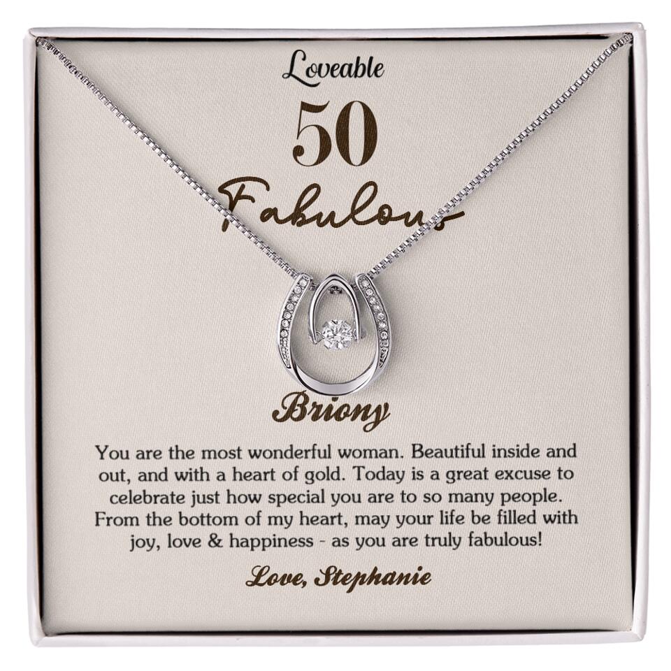 You Are The Most Wonderful Woman - Personalized Necklace - 50th Birthday Gift For Woman - Image 8