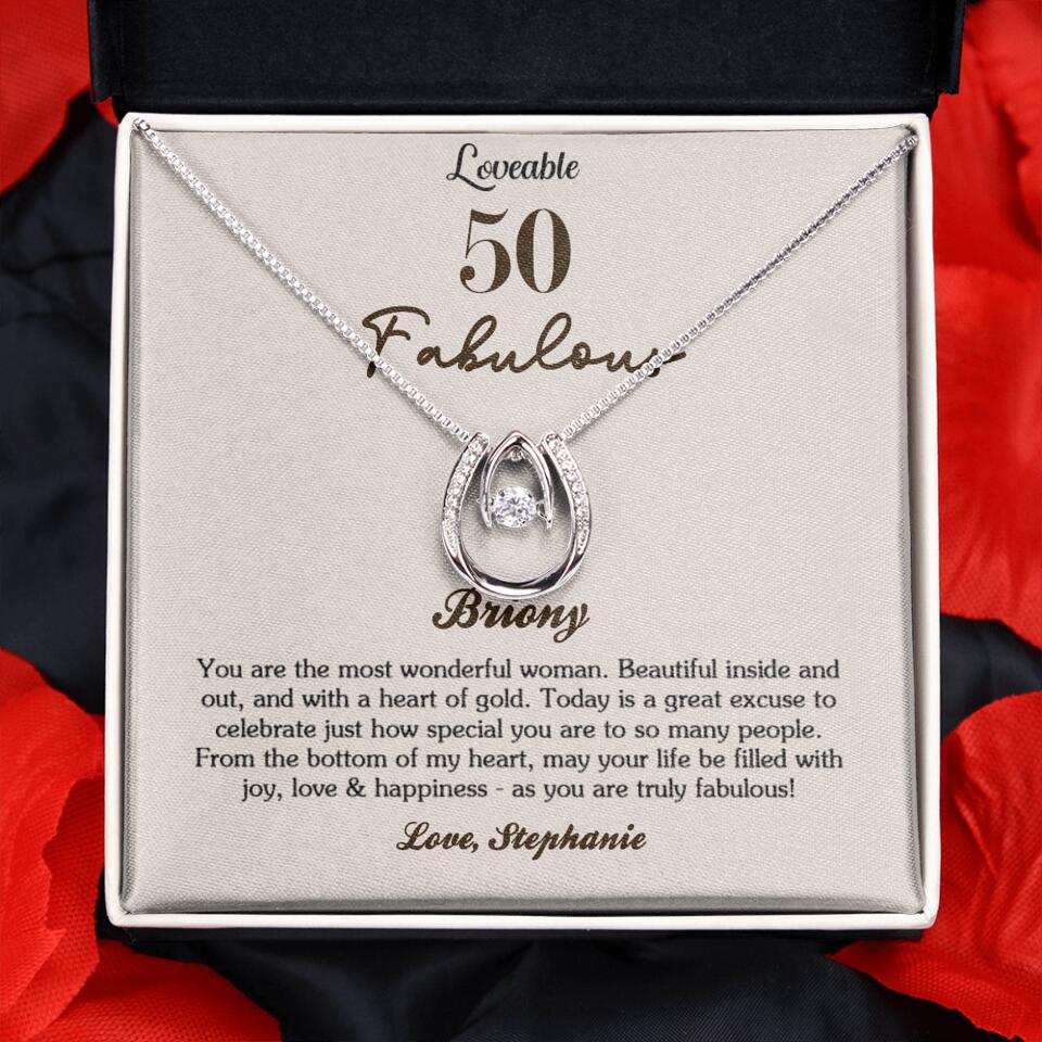 You Are The Most Wonderful Woman - Personalized Necklace - 50th Birthday Gift For Woman - Image 9