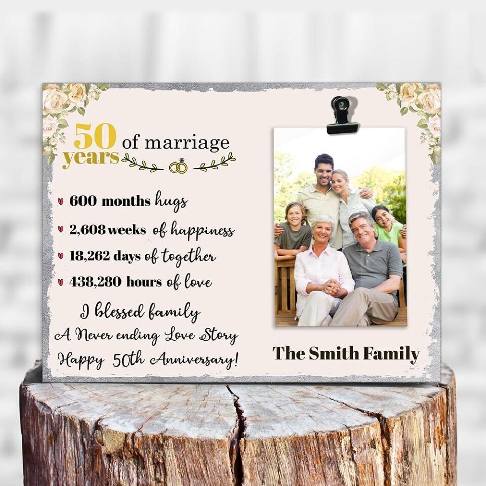 50 Of Marriage Years - Personalized Photo Clip Frame - Best Gifts For Wife - 207HNTHPT489 - Image 5