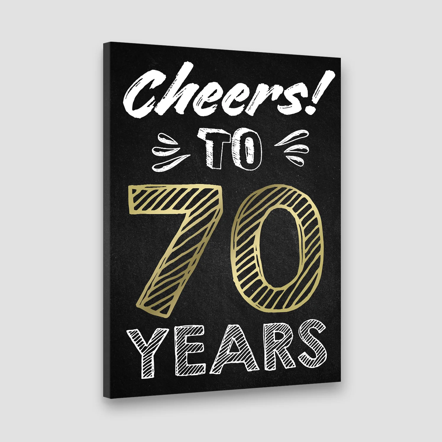 70th Birthday Party Decoration Canvas/Poster Birthday Anniversary Gift 207HNTHCA418 - Image 4