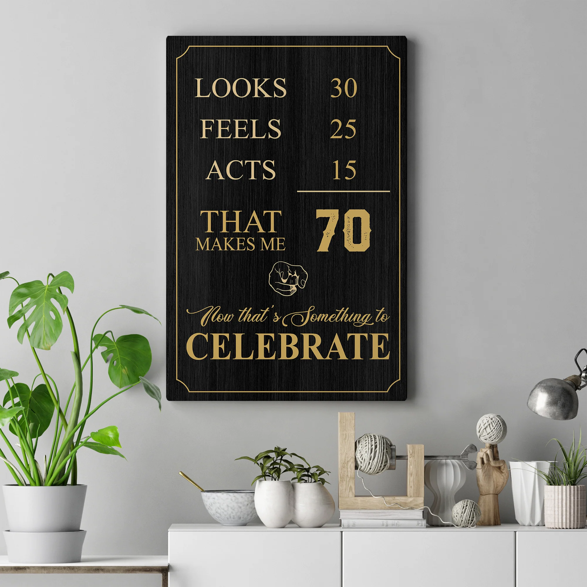 70th Birthday Party Decoration Canvas/Poster Birthday Anniversary Gift 207HNTTCA422 - Image 10