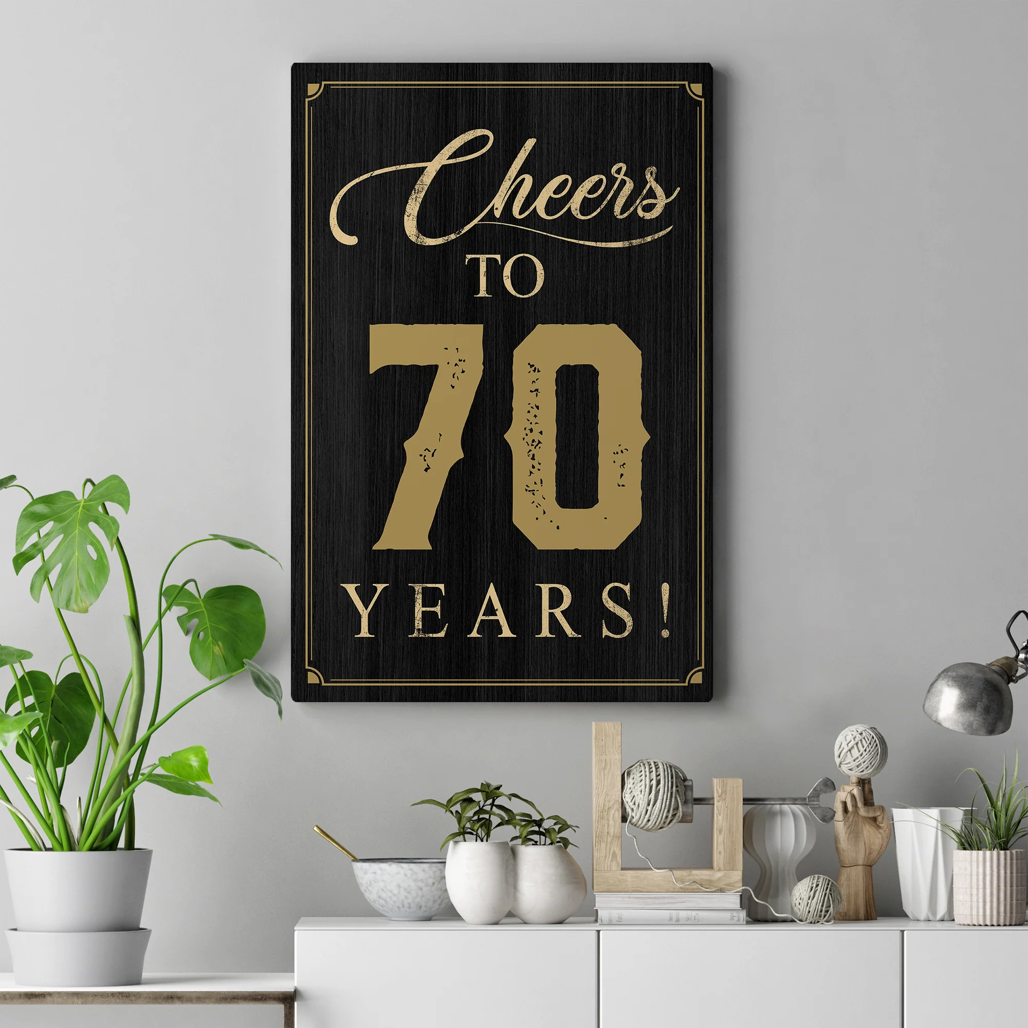 70th Birthday Party Decoration Canvas/Poster Birthday Anniversary Gift 207HNTTCA422 - Image 4