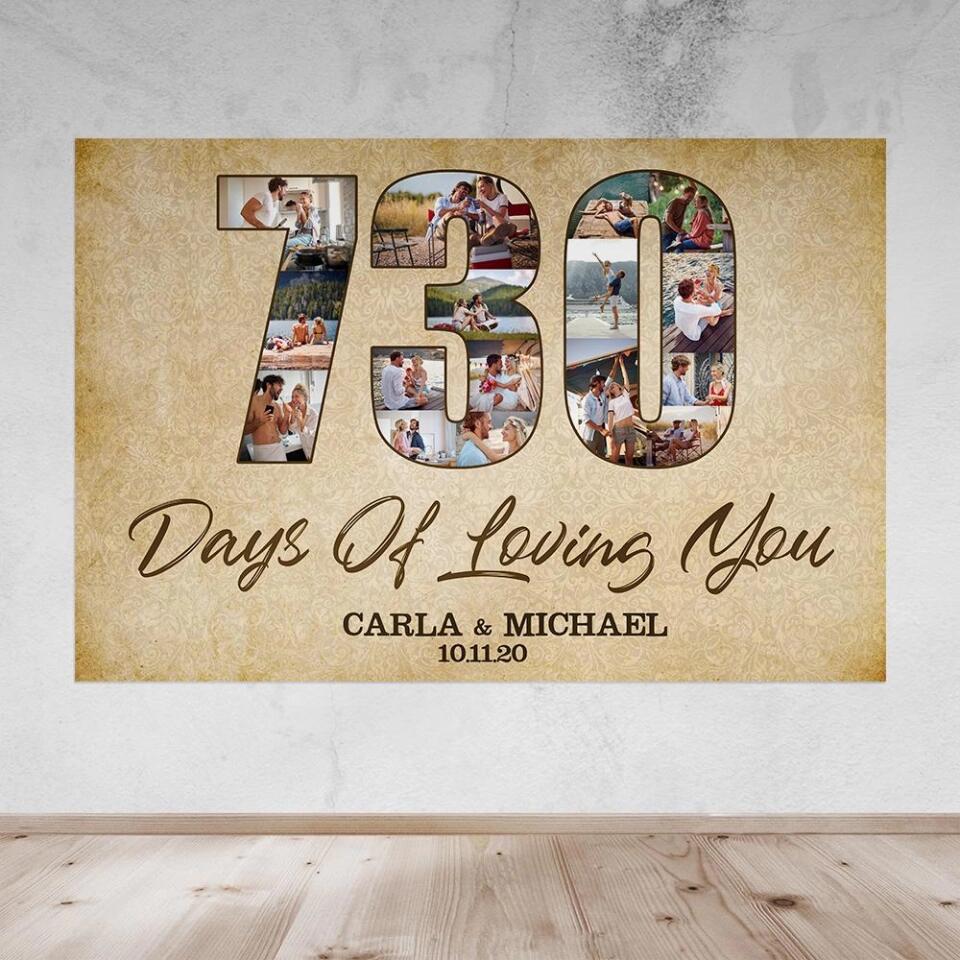 730 Days 2 Years Of Loving You Custom Canvas Poster 2 Years Anniversary Gift - Image 11
