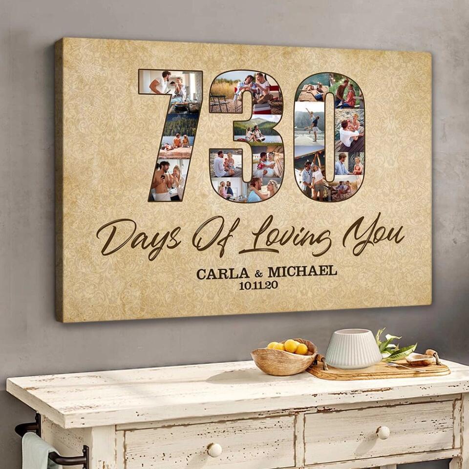 730 Days 2 Years Of Loving You Custom Canvas Poster 2 Years Anniversary Gift - Image 4