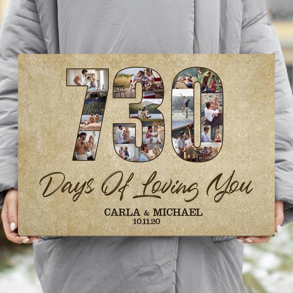 730 Days 2 Years Of Loving You Custom Canvas Poster 2 Years Anniversary Gift - Image 5