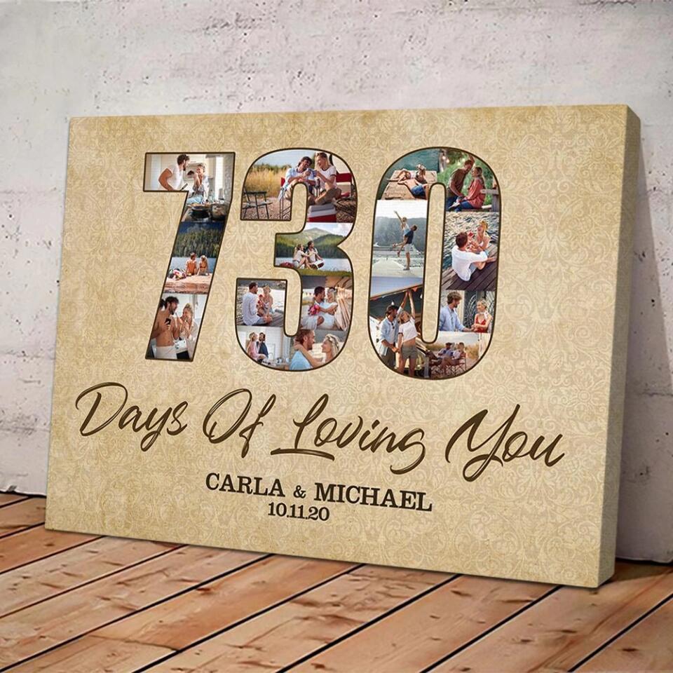 730 Days 2 Years Of Loving You Custom Canvas Poster 2 Years Anniversary Gift - Image 6