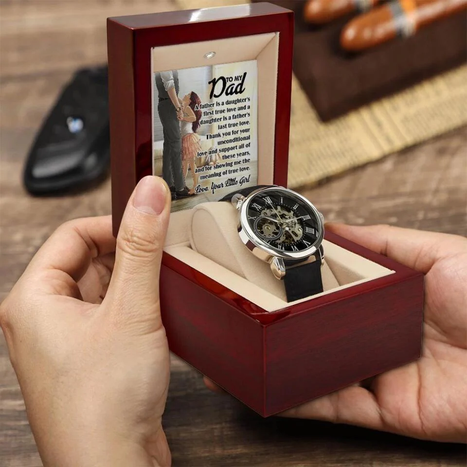 A Father Is A Daughter's First True Love - Men's Watch - Gift For Dad From Daughters - Image 3
