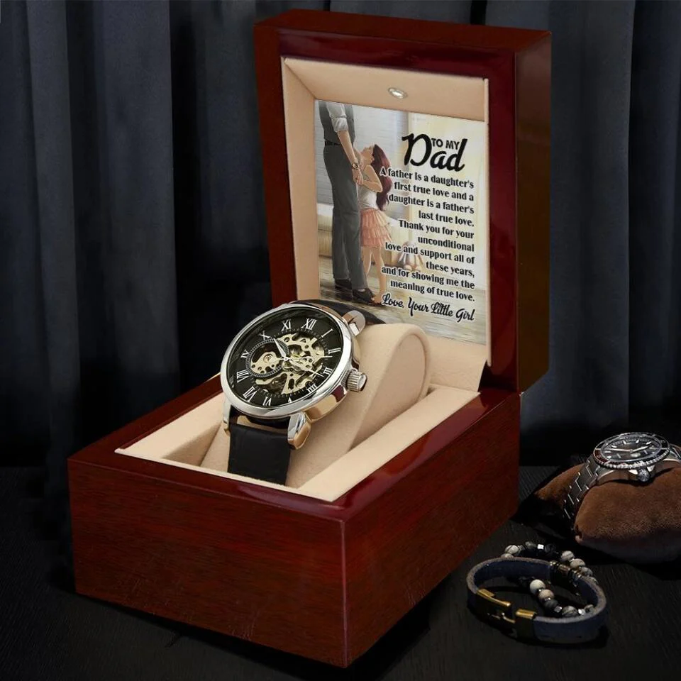 A Father Is A Daughter's First True Love - Men's Watch - Gift For Dad From Daughters - Image 5