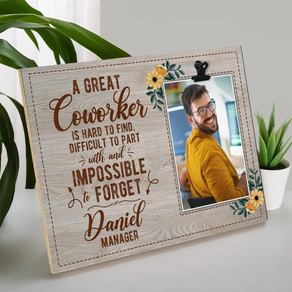 A Great Coworker Leaving Gift Personalized Photo Clip Frame