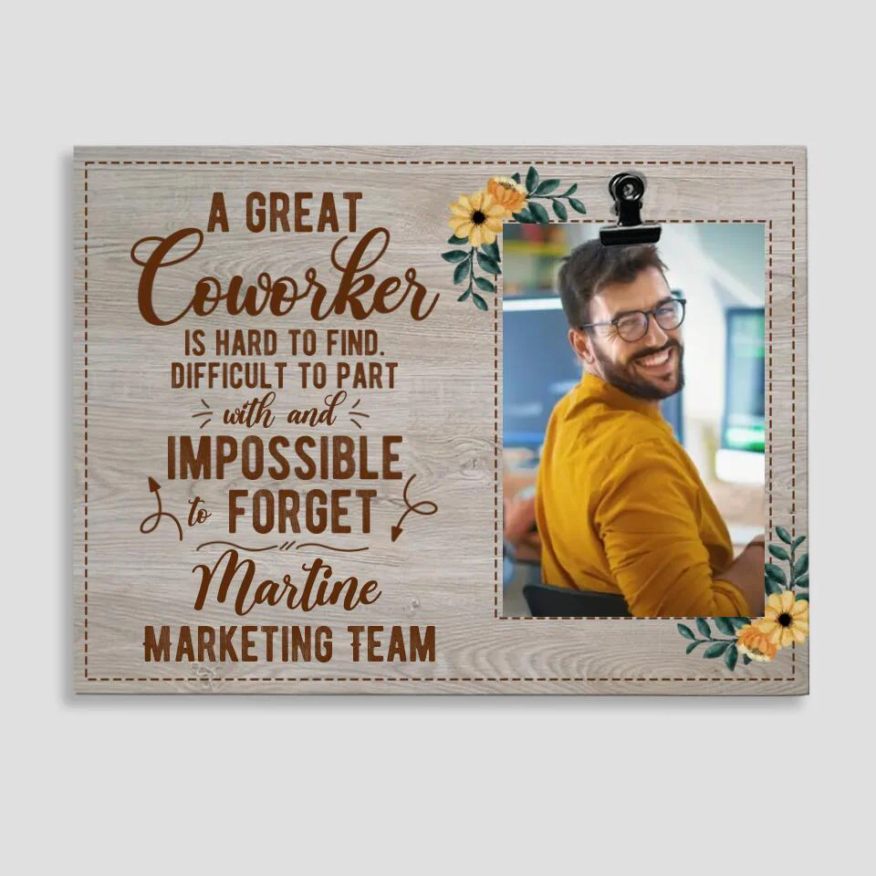 A Great Coworker Leaving Gift Personalized Photo Clip Frame - Image 3