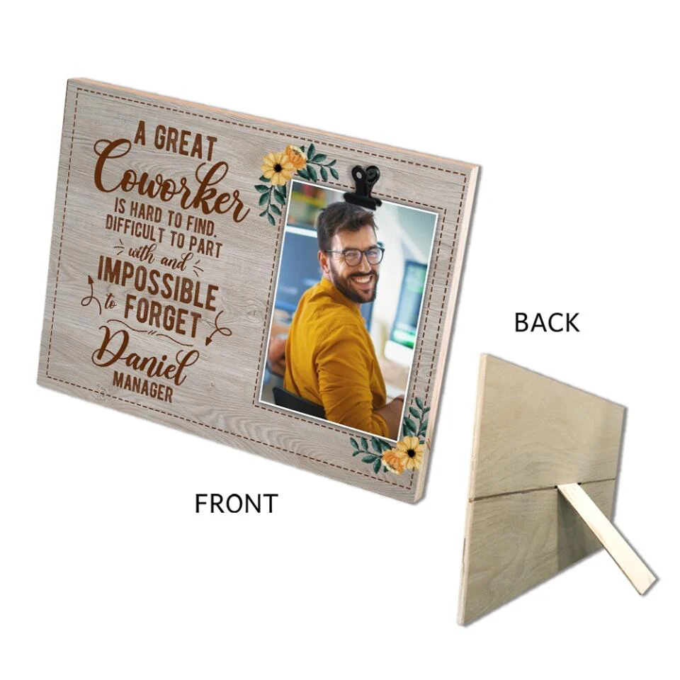 A Great Coworker Leaving Gift Personalized Photo Clip Frame - Image 6