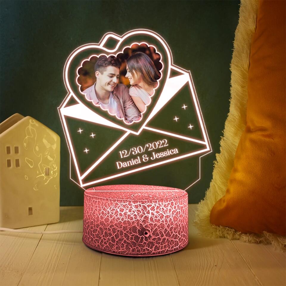 Personalized Valentine Gifts - A Love Letter From Lover - Personalized Upload Photo Printed Night Light - Image 4