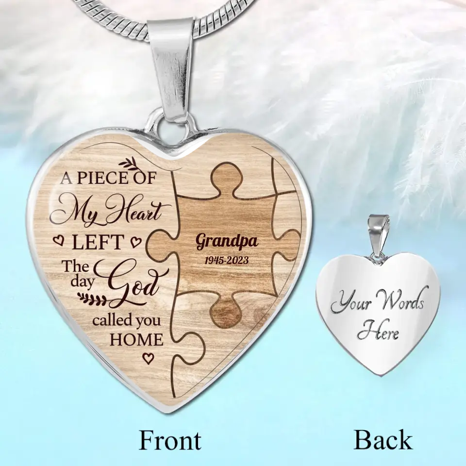 A Piece Of My Heart Personalized Heart Keychain Memorial Gift - Image 10