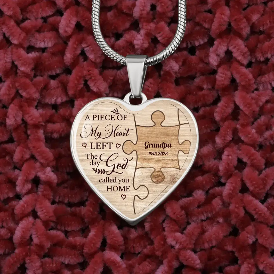 A Piece Of My Heart Personalized Heart Keychain Memorial Gift - Image 11
