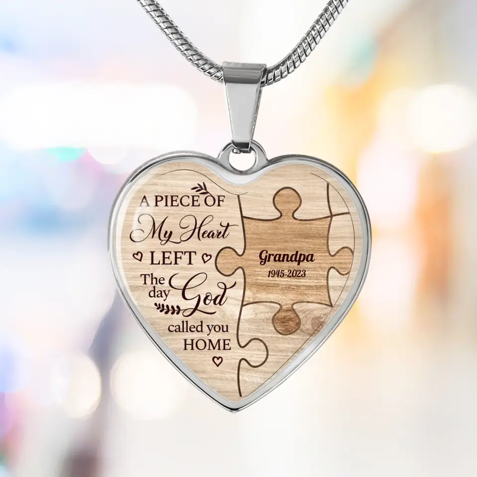 A Piece Of My Heart Personalized Heart Keychain Memorial Gift - Image 12