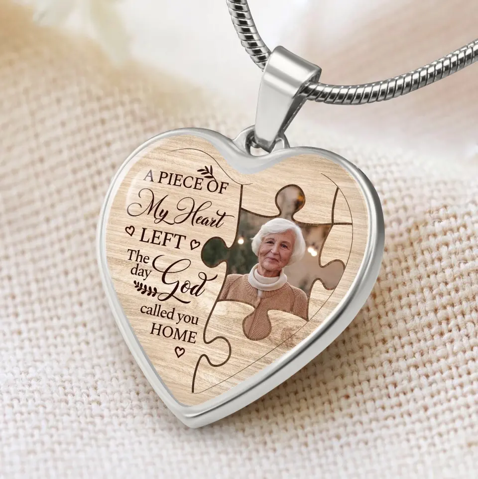 A Piece Of My Heart Personalized Heart Keychain Memorial Gift - Image 13