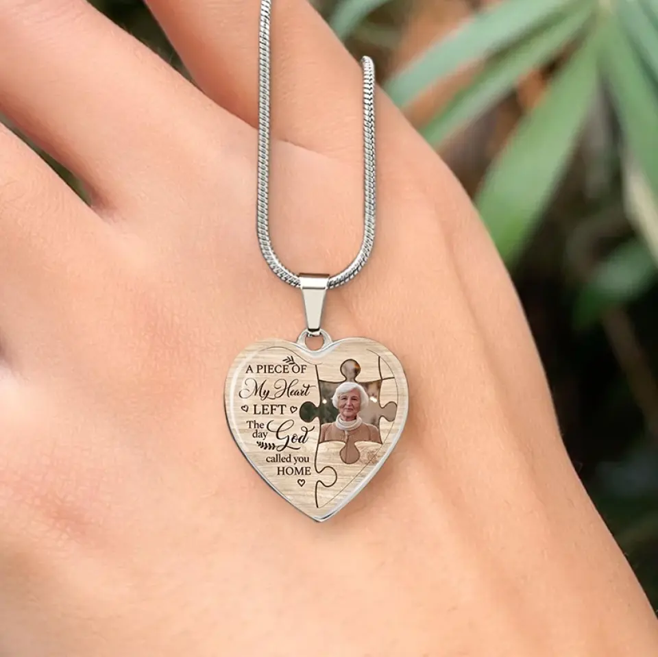 A Piece Of My Heart Personalized Heart Keychain Memorial Gift - Image 14