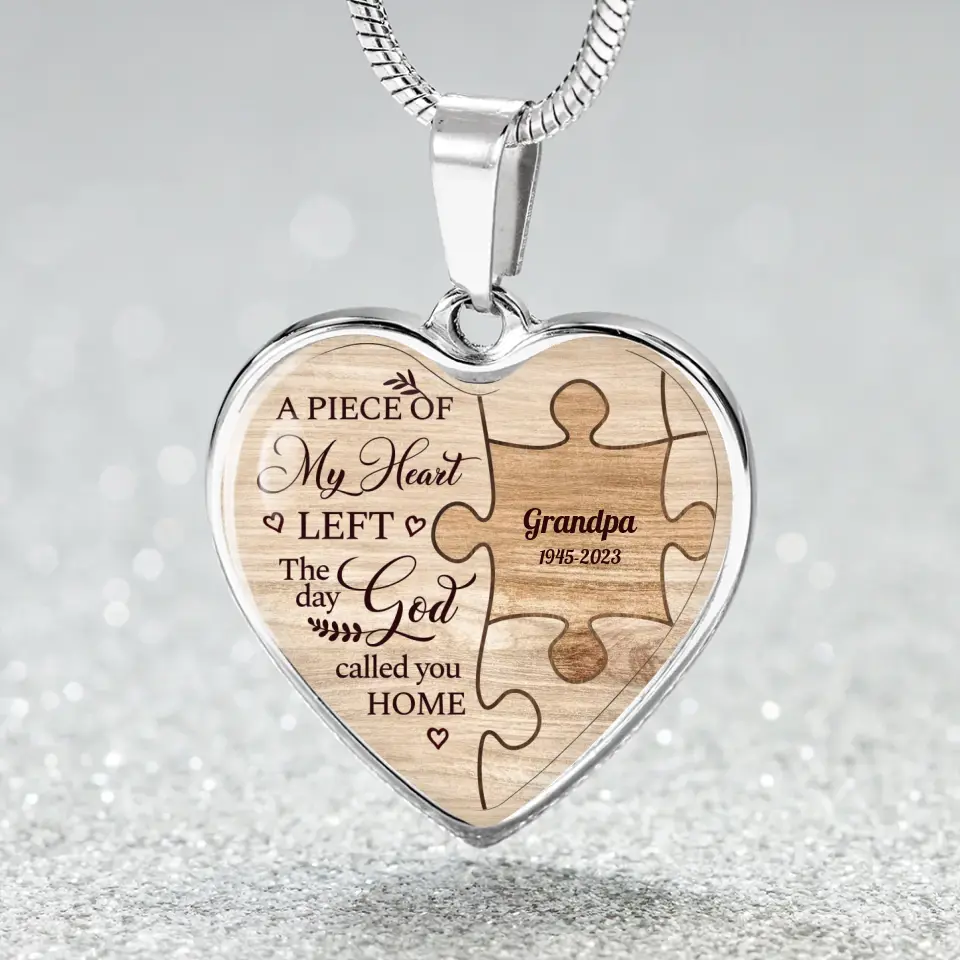 A Piece Of My Heart Personalized Heart Keychain Memorial Gift - Image 8