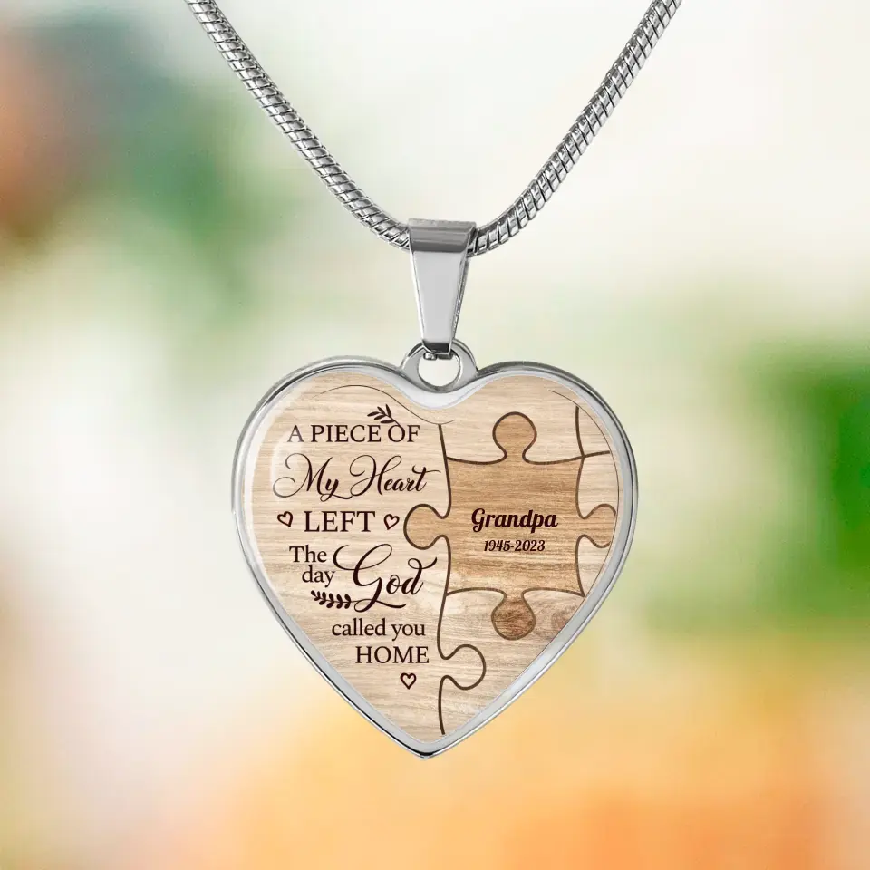 A Piece Of My Heart Personalized Heart Keychain Memorial Gift - Image 9