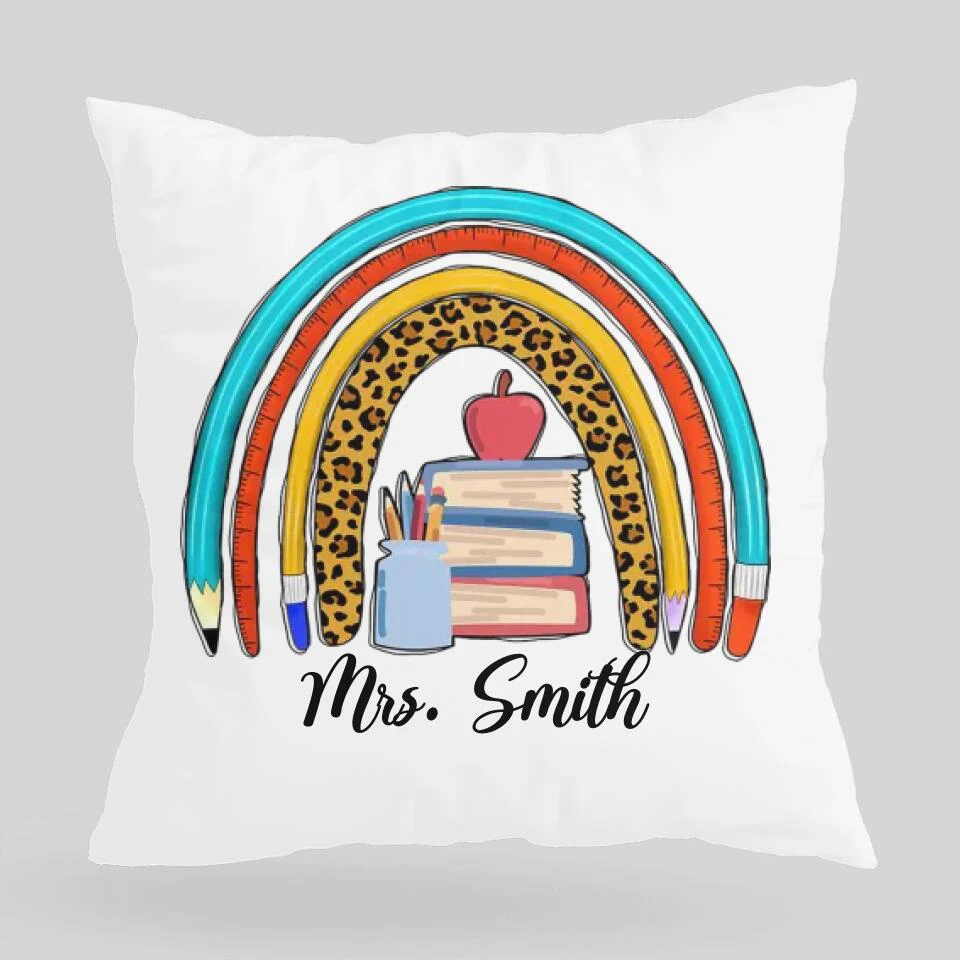 A Rainbow Pens And Pencils Teacher - Personalized Pillow - Best Gift for Teacher - 209IHNUNPI583 - Image 3