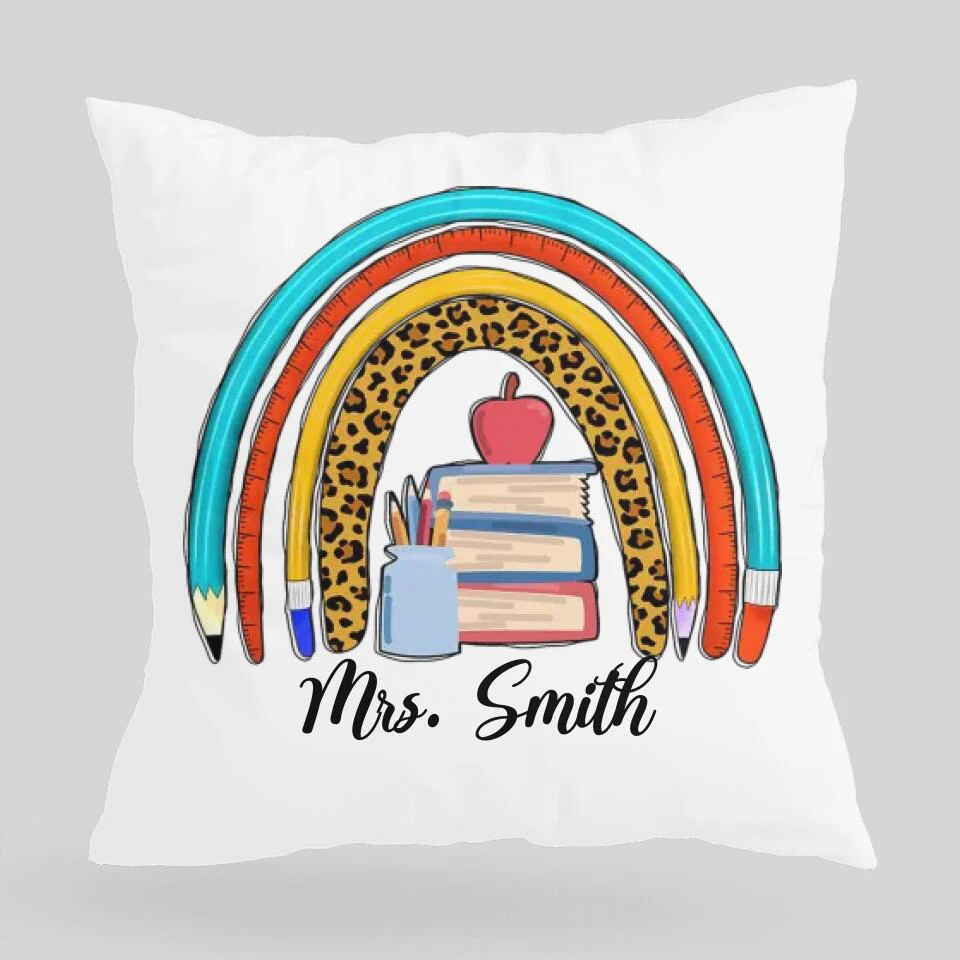 A Rainbow Pens And Pencils Teacher - Personalized Pillow - Best Gift for Teacher - 209IHNUNPI583 - Image 4