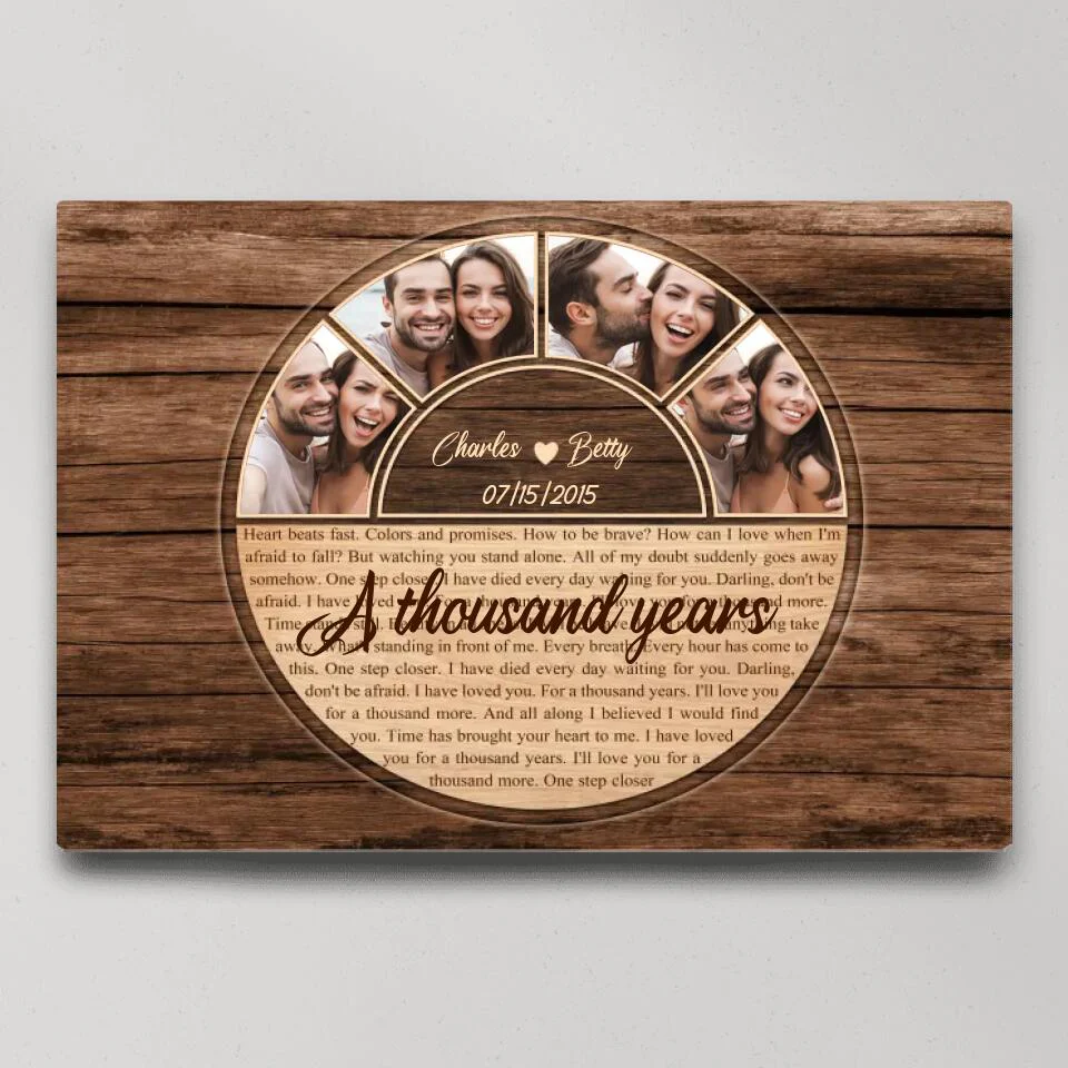 A Thousand Years Circle Life Custom Canvas Poster Anniversary Gift For Couples - Image 3