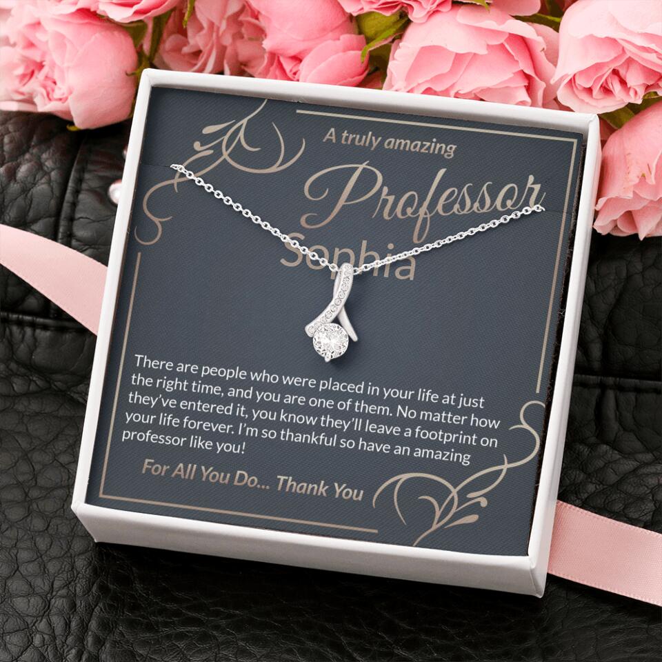 A Truly Amazing Professor, For All You Do Thank You - Custom Name Necklace - Image 14
