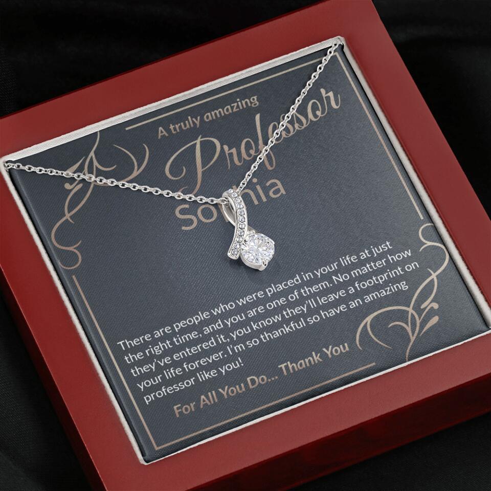 A Truly Amazing Professor, For All You Do Thank You - Custom Name Necklace - Image 16