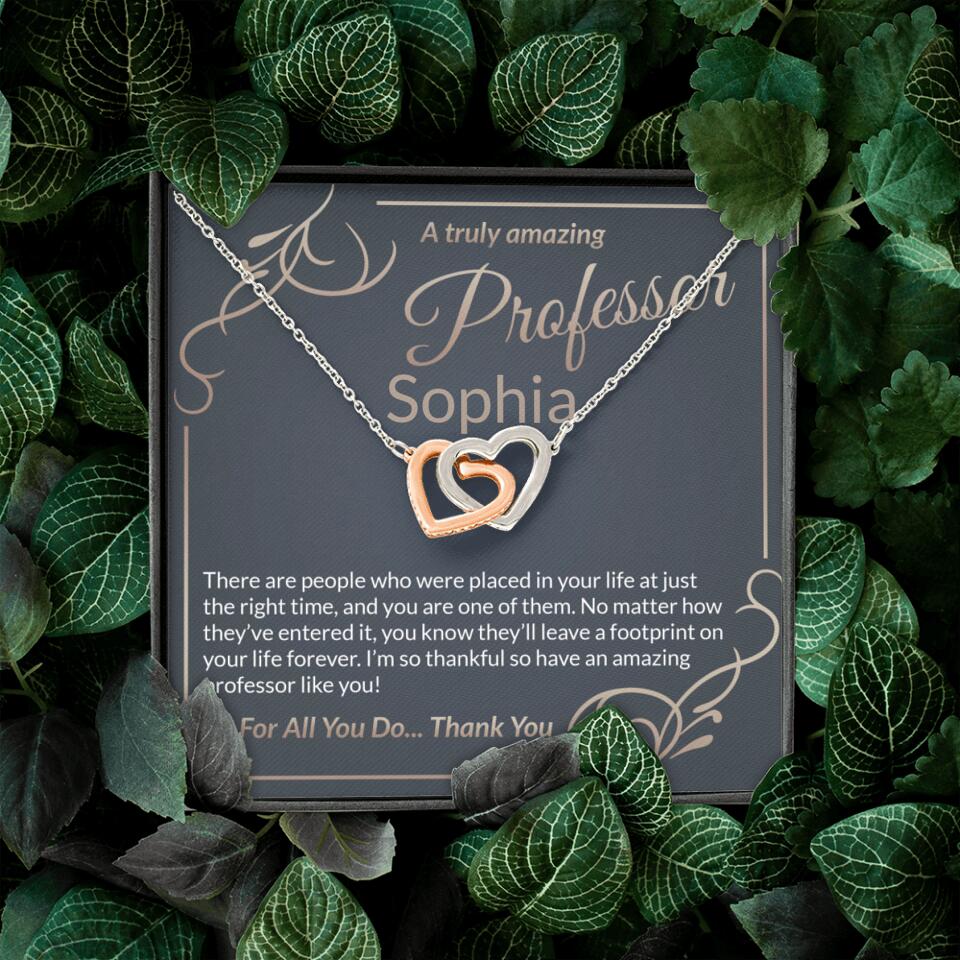 A Truly Amazing Professor, For All You Do Thank You - Custom Name Necklace - Image 19