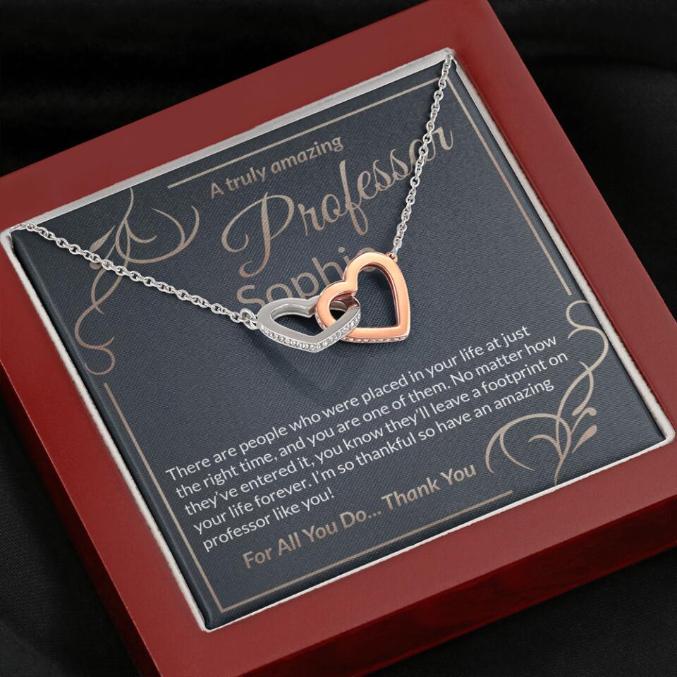 A Truly Amazing Professor, For All You Do Thank You - Custom Name Necklace - Image 21