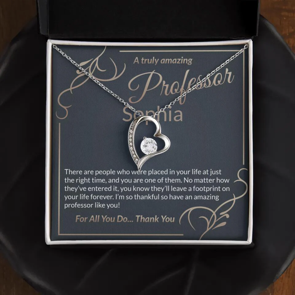 A Truly Amazing Professor, For All You Do Thank You - Custom Name Necklace - Image 24
