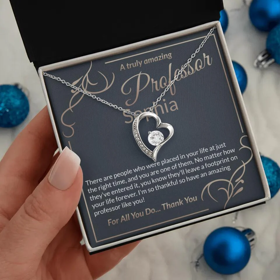 A Truly Amazing Professor, For All You Do Thank You - Custom Name Necklace - Image 25