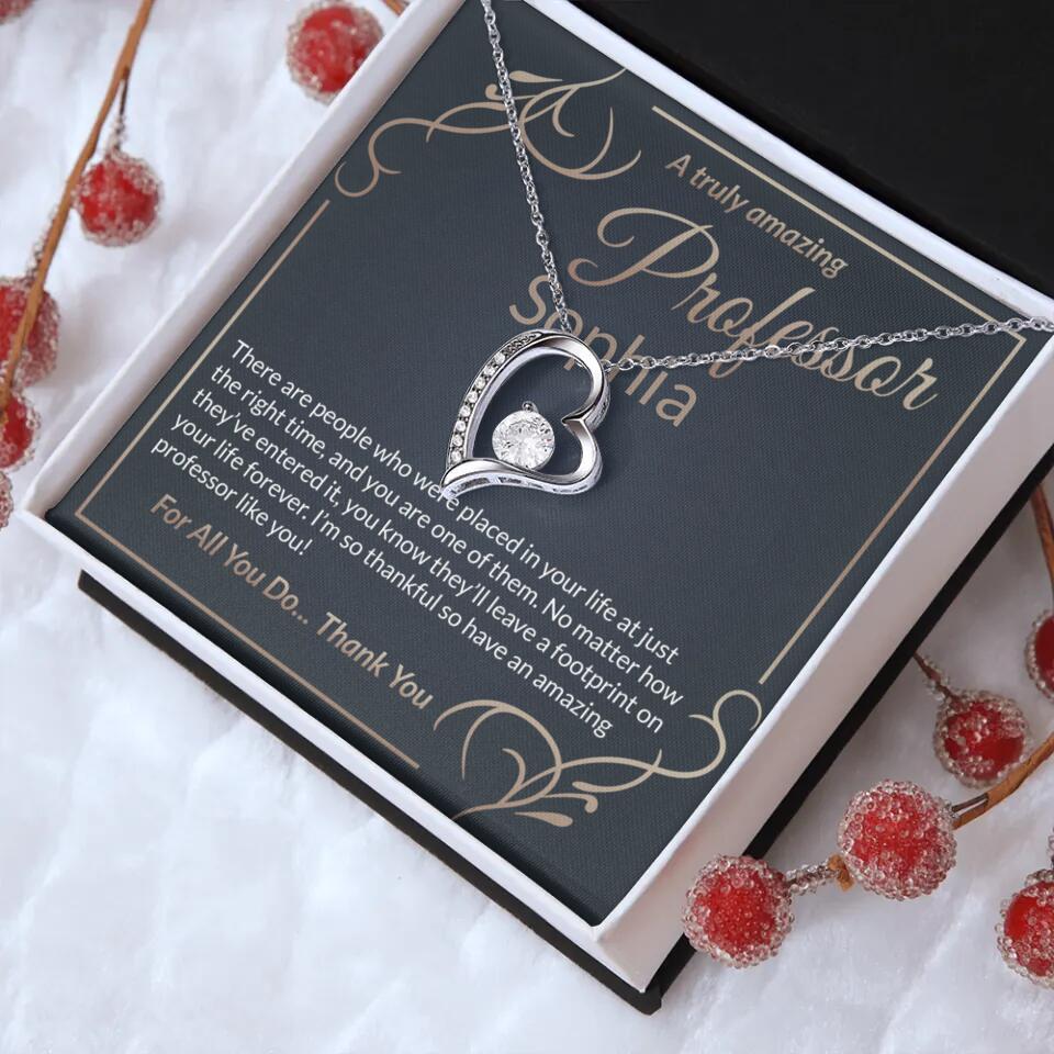 A Truly Amazing Professor, For All You Do Thank You - Custom Name Necklace - Image 26