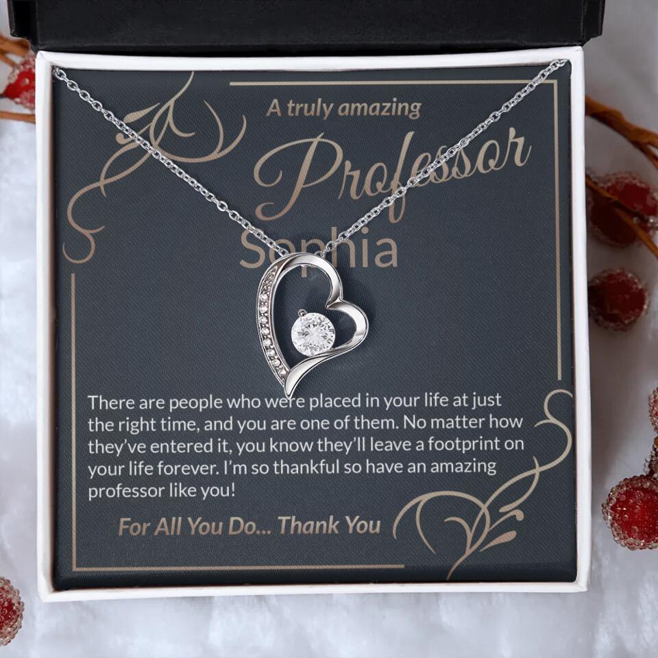 A Truly Amazing Professor, For All You Do Thank You - Custom Name Necklace - Image 27