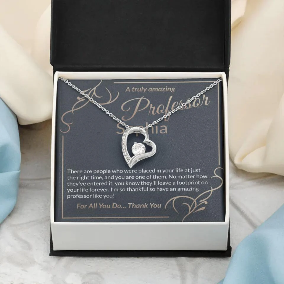 A Truly Amazing Professor, For All You Do Thank You - Custom Name Necklace - Image 29
