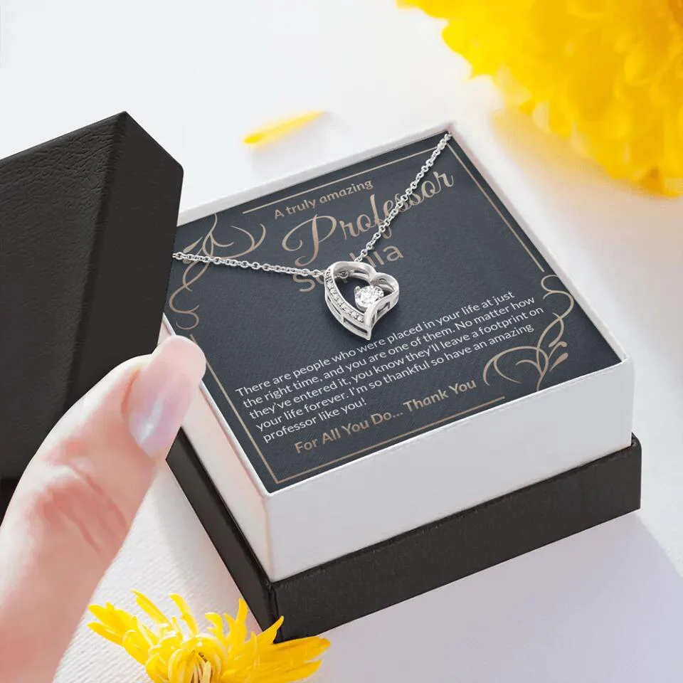 A Truly Amazing Professor, For All You Do Thank You - Custom Name Necklace - Image 31