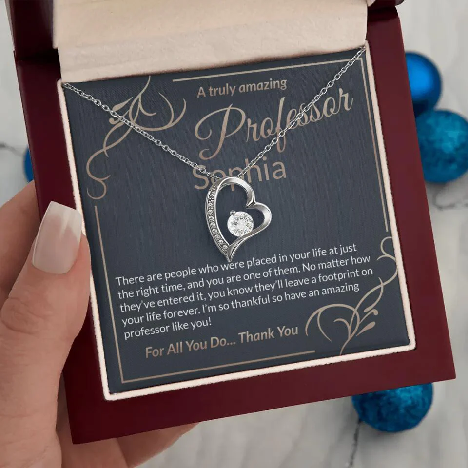 A Truly Amazing Professor, For All You Do Thank You - Custom Name Necklace - Image 35