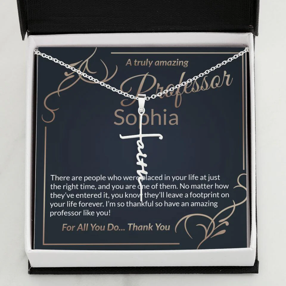 A Truly Amazing Professor, For All You Do Thank You - Custom Name Necklace - Image 43