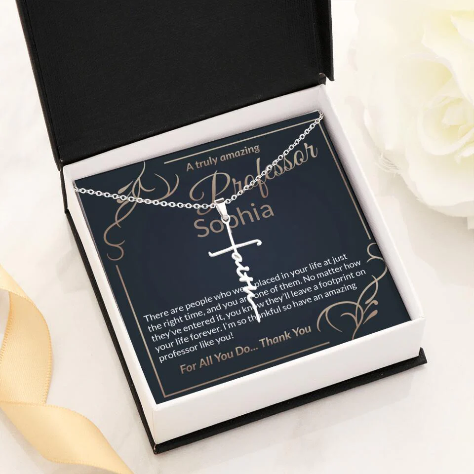 A Truly Amazing Professor, For All You Do Thank You - Custom Name Necklace - Image 44