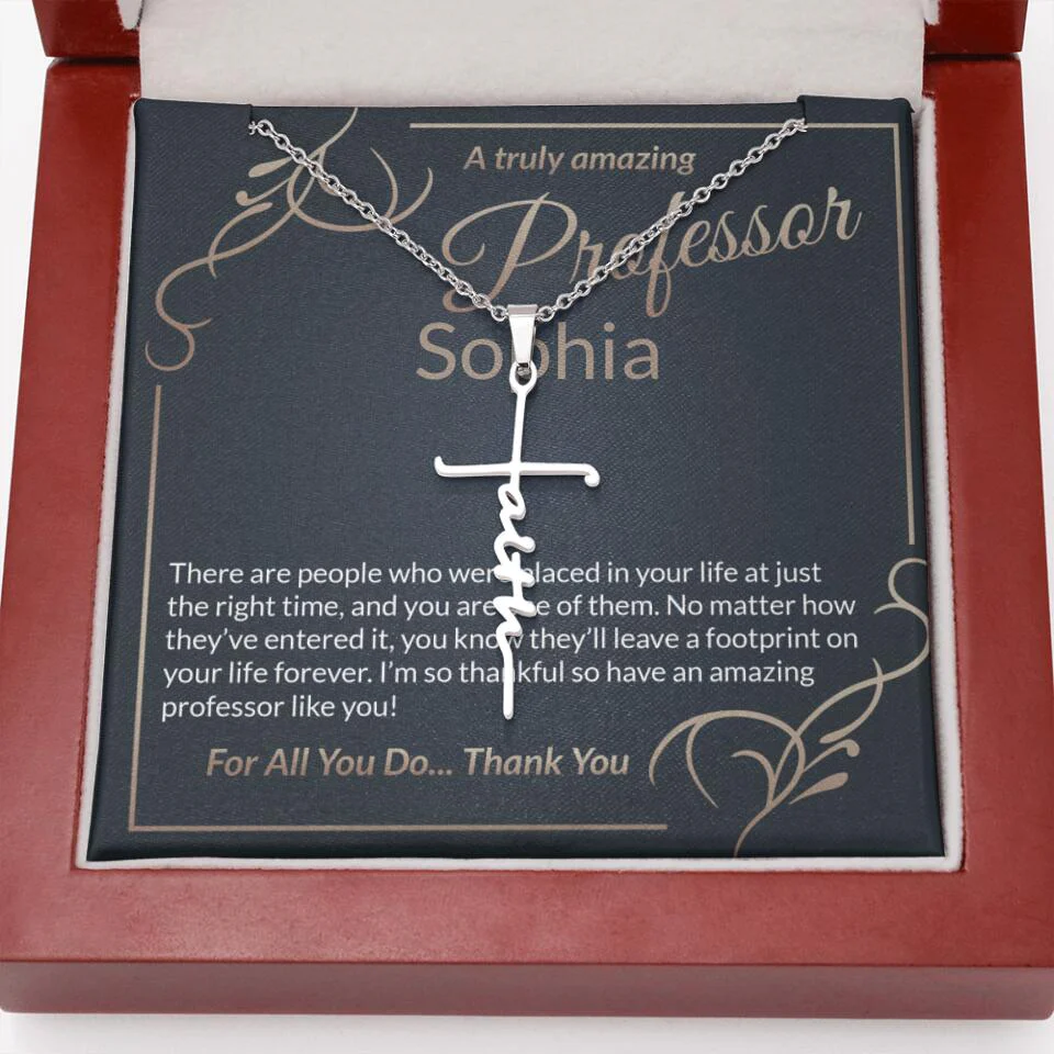 A Truly Amazing Professor, For All You Do Thank You - Custom Name Necklace - Image 46