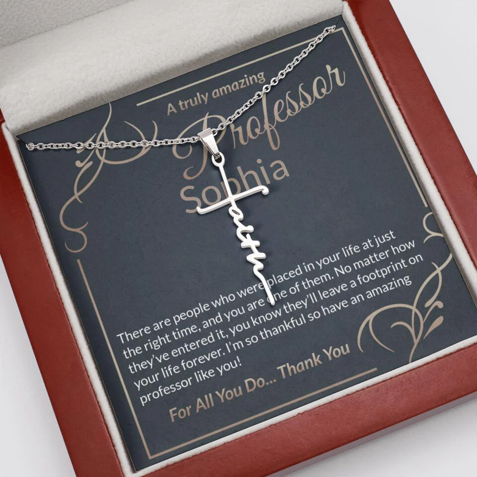 A Truly Amazing Professor, For All You Do Thank You - Custom Name Necklace - Image 48