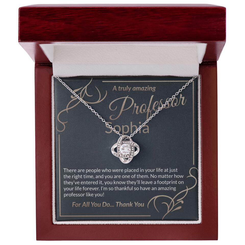 A Truly Amazing Professor, For All You Do Thank You - Custom Name Necklace - Image 8