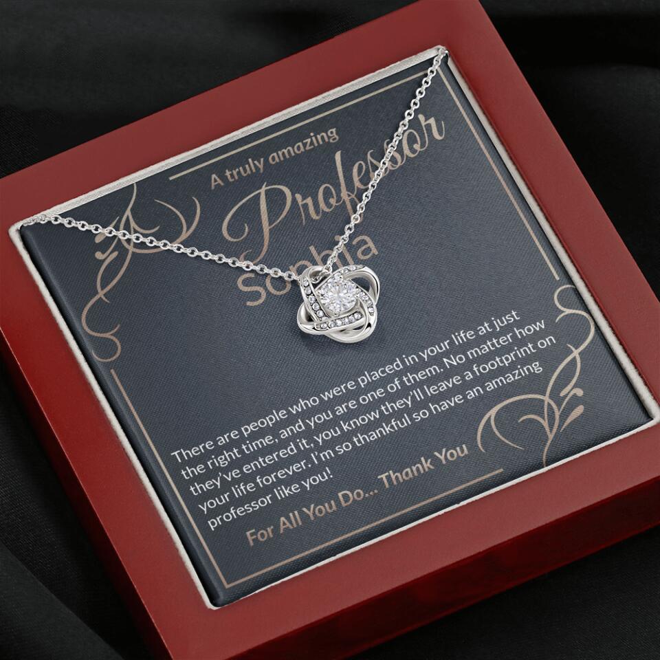 A Truly Amazing Professor, For All You Do Thank You - Custom Name Necklace - Image 9