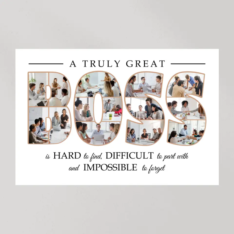 A Truly Great Boss Is Hard To Find - Custom Canvas Poster Wall Art - Thank You, Appreciation Gift For Boss from Employees - Image 10