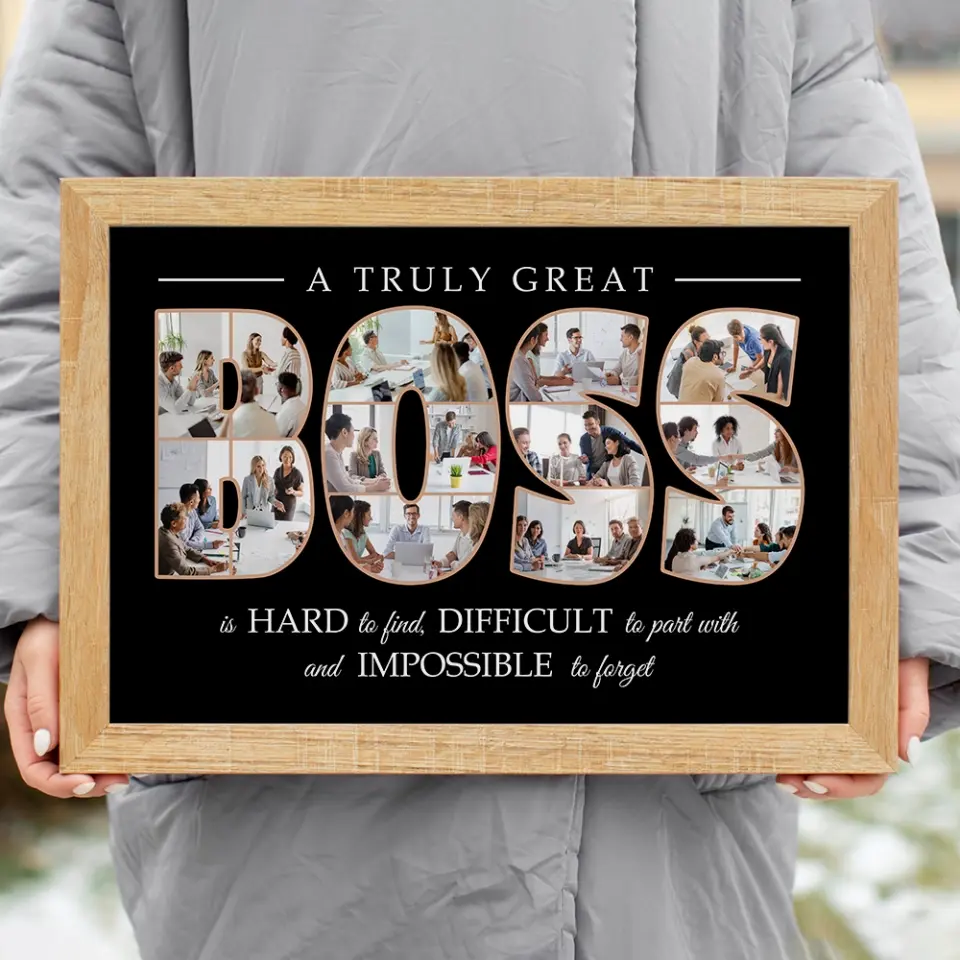 A Truly Great Boss Is Hard To Find - Custom Canvas Poster Wall Art - Thank You, Appreciation Gift For Boss from Employees - Image 11
