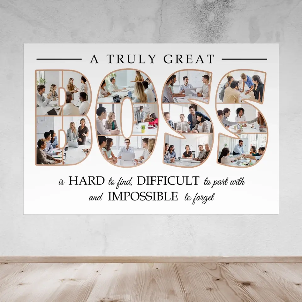 A Truly Great Boss Is Hard To Find - Custom Canvas Poster Wall Art - Thank You, Appreciation Gift For Boss from Employees - Image 12