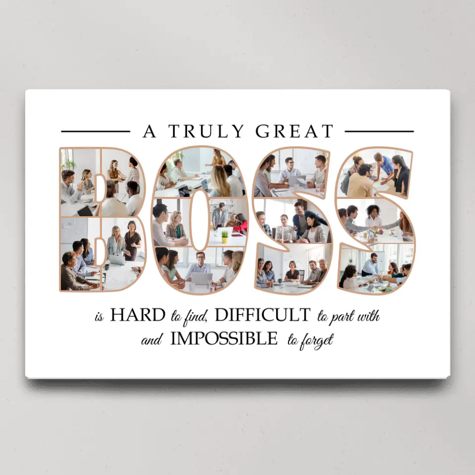 A Truly Great Boss Is Hard To Find - Custom Canvas Poster Wall Art - Thank You, Appreciation Gift For Boss from Employees - Image 3