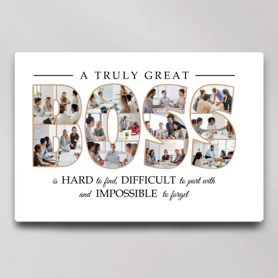 A Truly Great Boss Is Hard To Find - Custom Canvas Poster Wall Art - Thank You, Appreciation Gift For Boss from Employees - Image 4